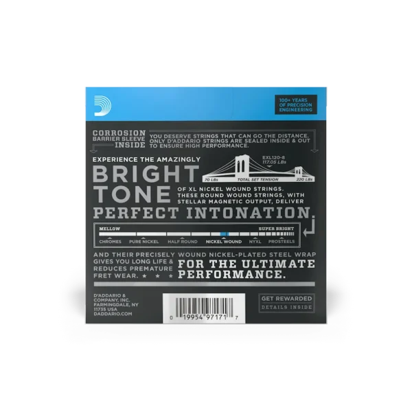 D'ADDARIO EXL120-8 Nickel Wound - 8 String Super Light - immagine 2