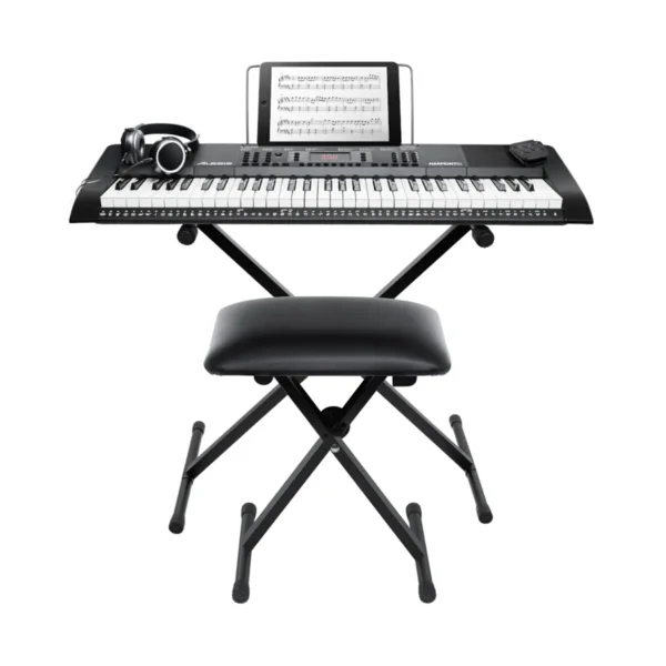 ALESIS Harmony 61 MK3 + supporto ad X, panchetta, una cuffia, pedale di sustain